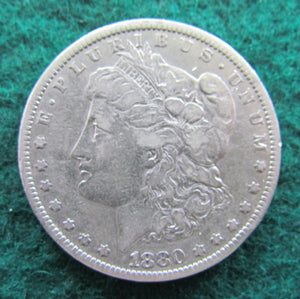 USA American 1880 Silver Morgan Dollar