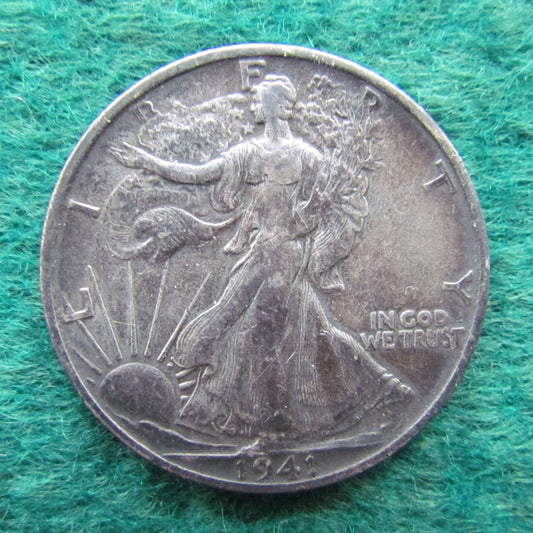 USA American 1941 S Half Dollar Walking Liberty Coin - Circulated