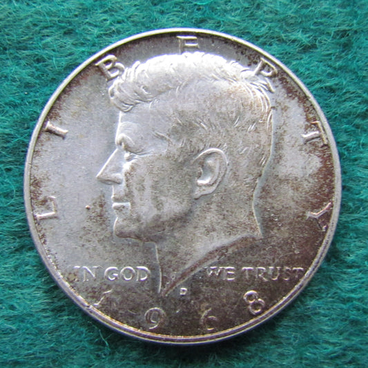 USA American 1968 D Half Dollar Kennedy Coin - Circulated