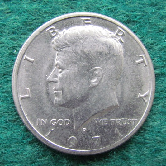 USA American 1971 D Half Dollar Kennedy Coin - Circulated