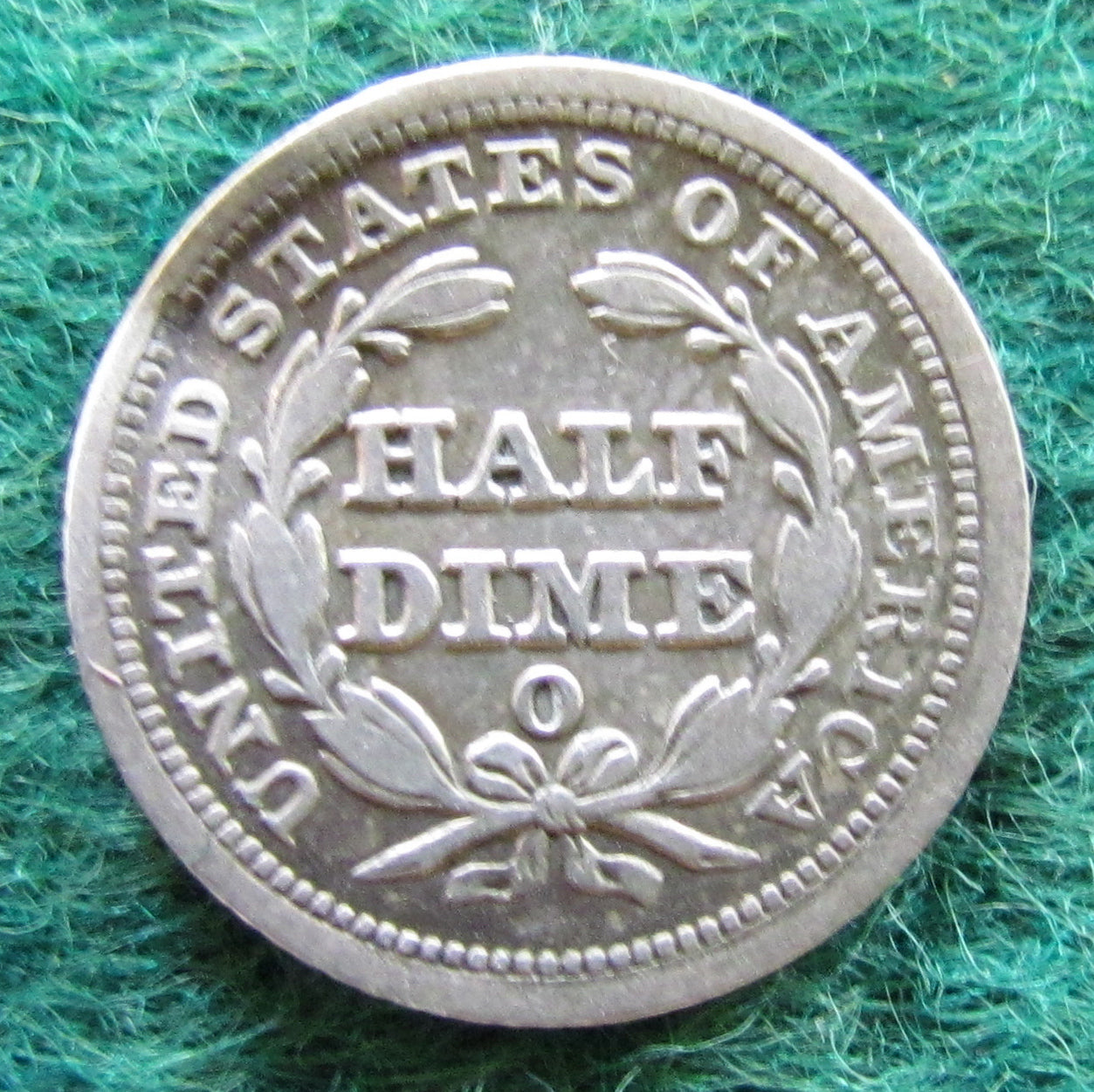 USA American 1854 O Silver Seated Liberty Half Dime Coin - Circulated