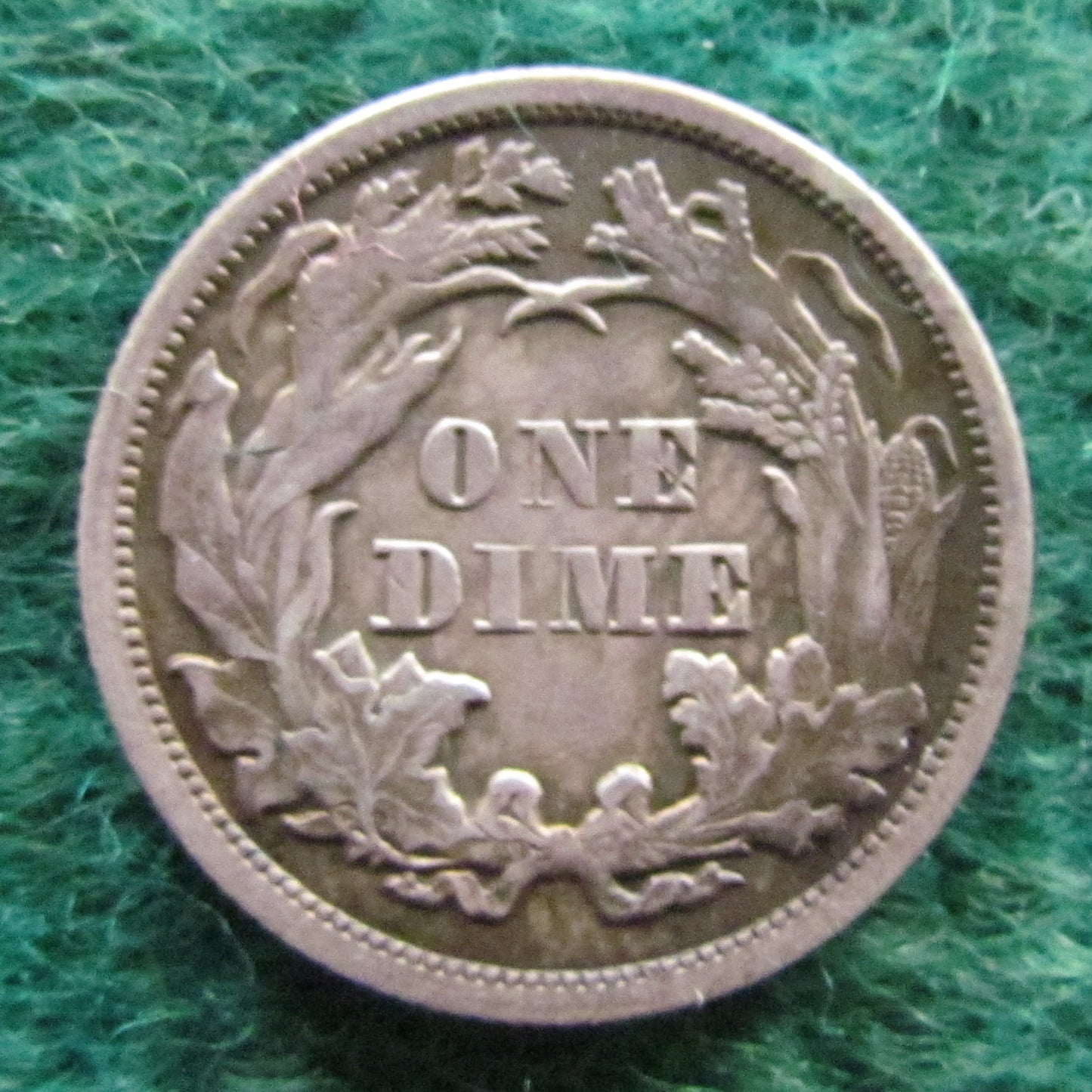 USA American 1874 Silver Seated Liberty Dime Coin - Arrows At Date - Circulated