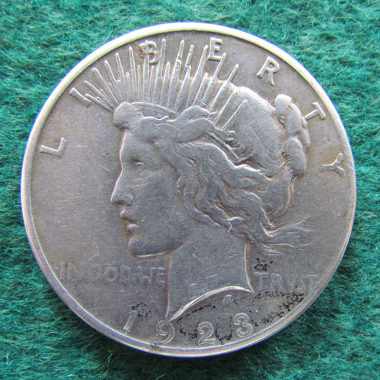 USA American 1923 Silver Peace Dollar - Circulated