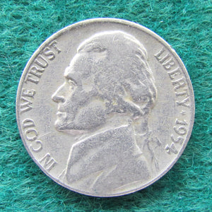 USA American 1954 Nickel Jefferson Coin - Circulated
