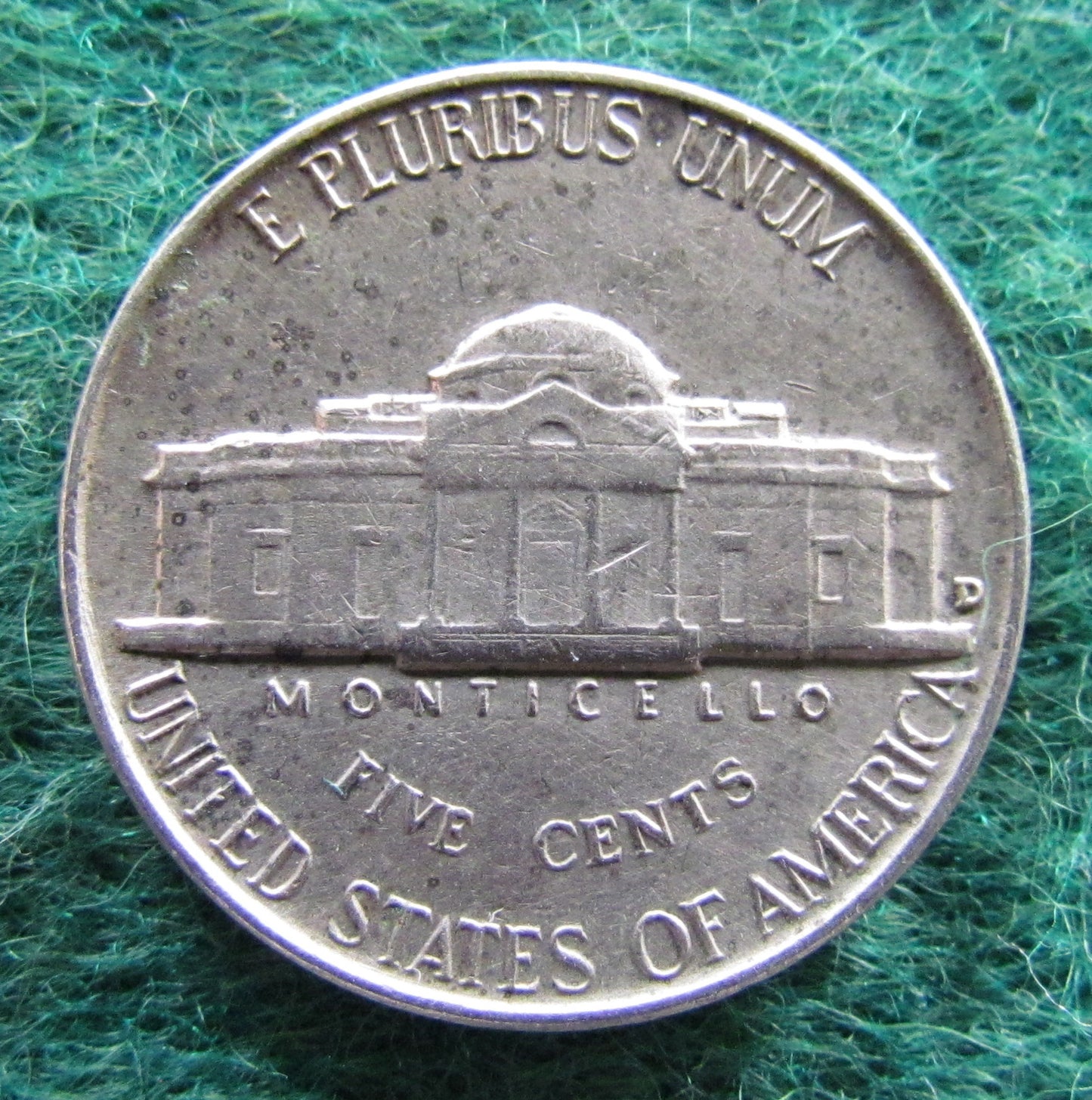 USA American 1955 D Nickel Jefferson Coin - Circulated