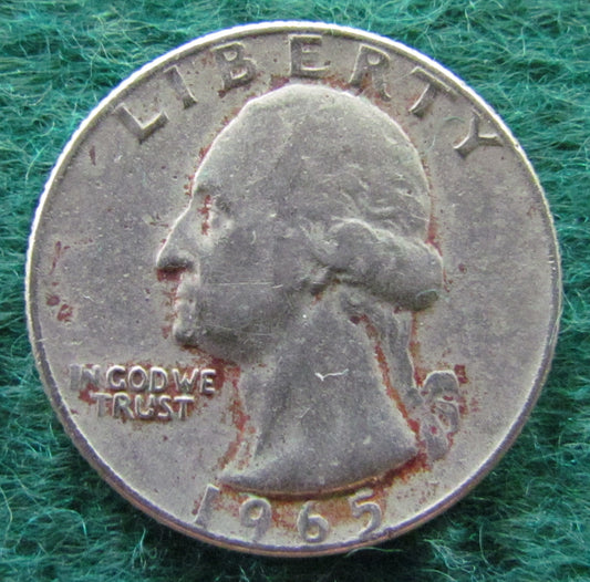 USA American 1965 Quarter Washington Coin - Circulated