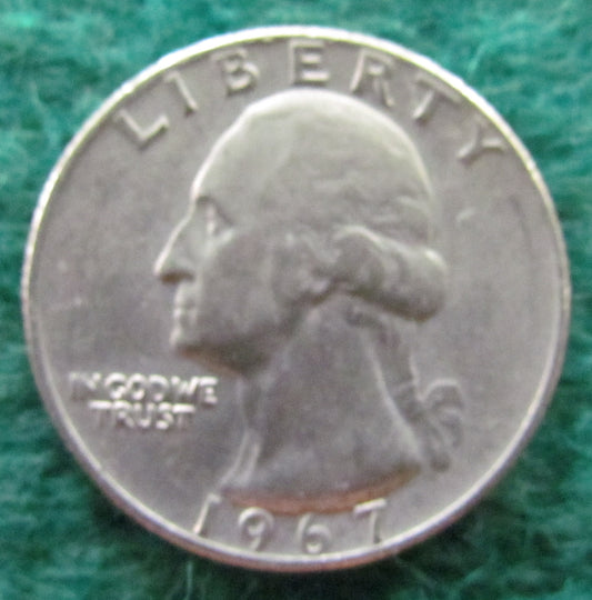 USA American 1967 Quarter Washington Coin - Circulated