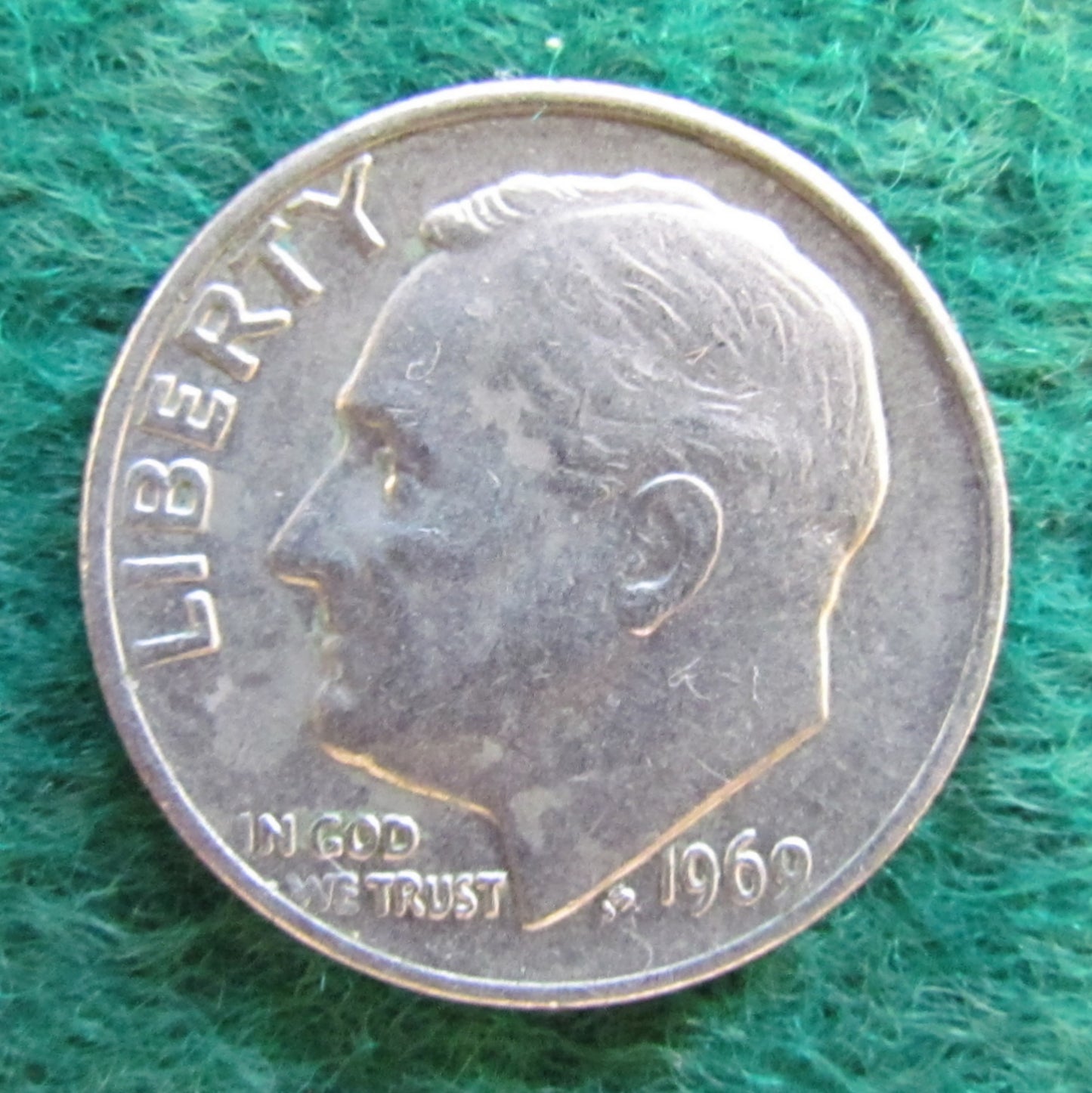 USA American 1969 Dime Roosevelt Coin - Circulated