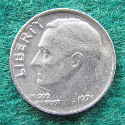 USA American 1971 Dime Roosevelt Coin - Circulated