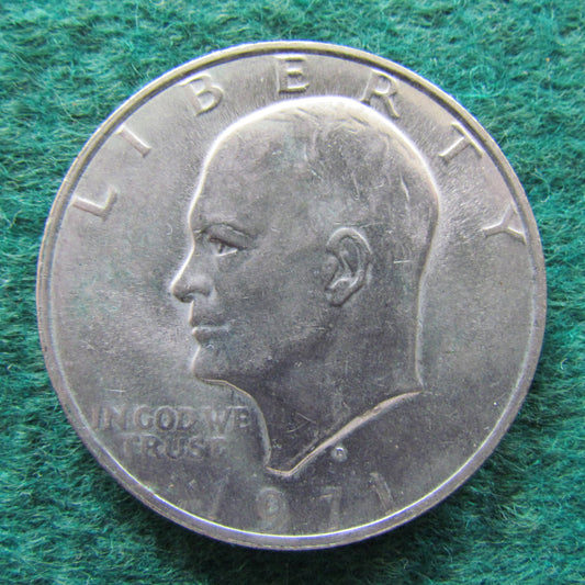 USA American 1971 D Eisenhower Dollar Coin - Circulated