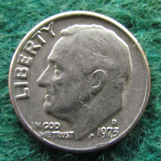 USA American 1973 D Dime Roosevelt Coin - Circulated