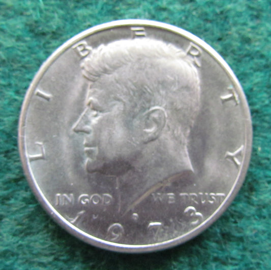 USA American 1973 D Half Dollar Kennedy Coin - Circulated