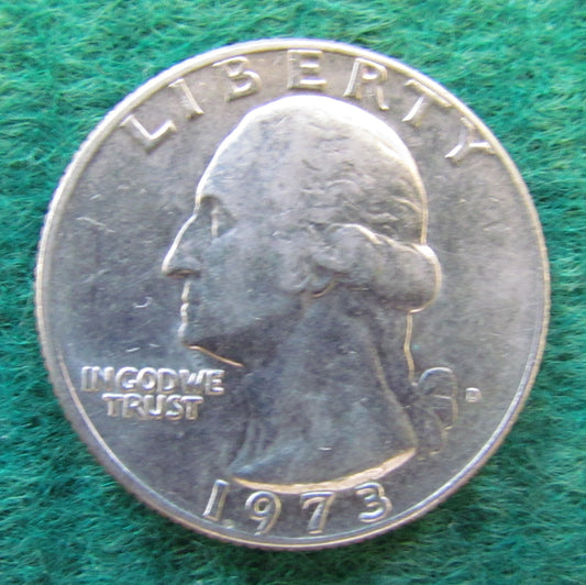 USA American 1973 D Quarter Washington Coin - Circulated