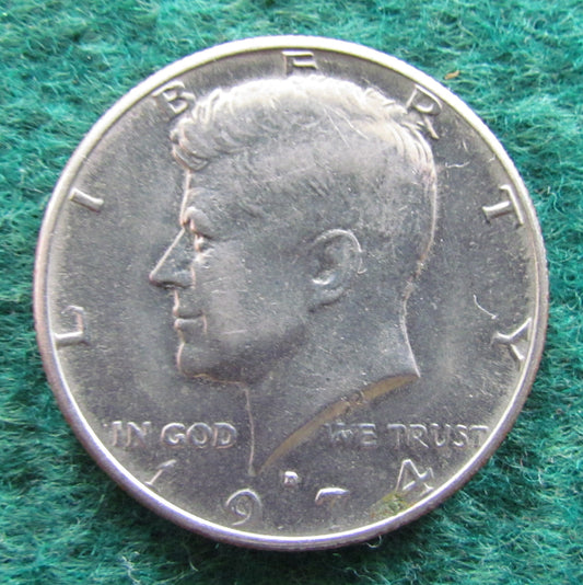 USA American 1974 D Half Dollar Kennedy Coin - Circulated