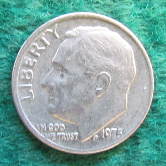 USA American 1975 Dime Roosevelt Coin - Circulated