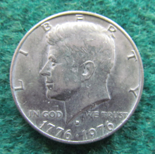 USA American 1976 D Half Dollar Kennedy Coin - Circulated