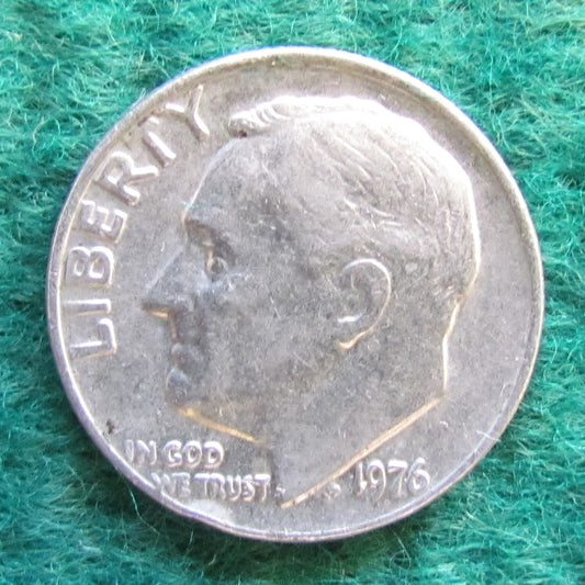 USA American 1976 Dime Roosevelt Coin - Circulated