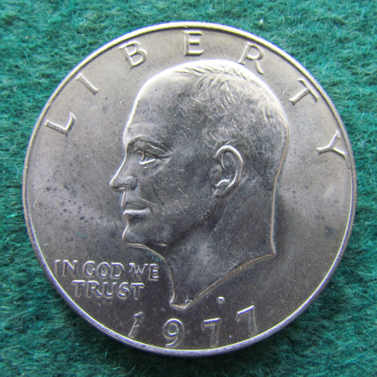 USA American 1977 D Eisenhower Dollar Coin - Circulated