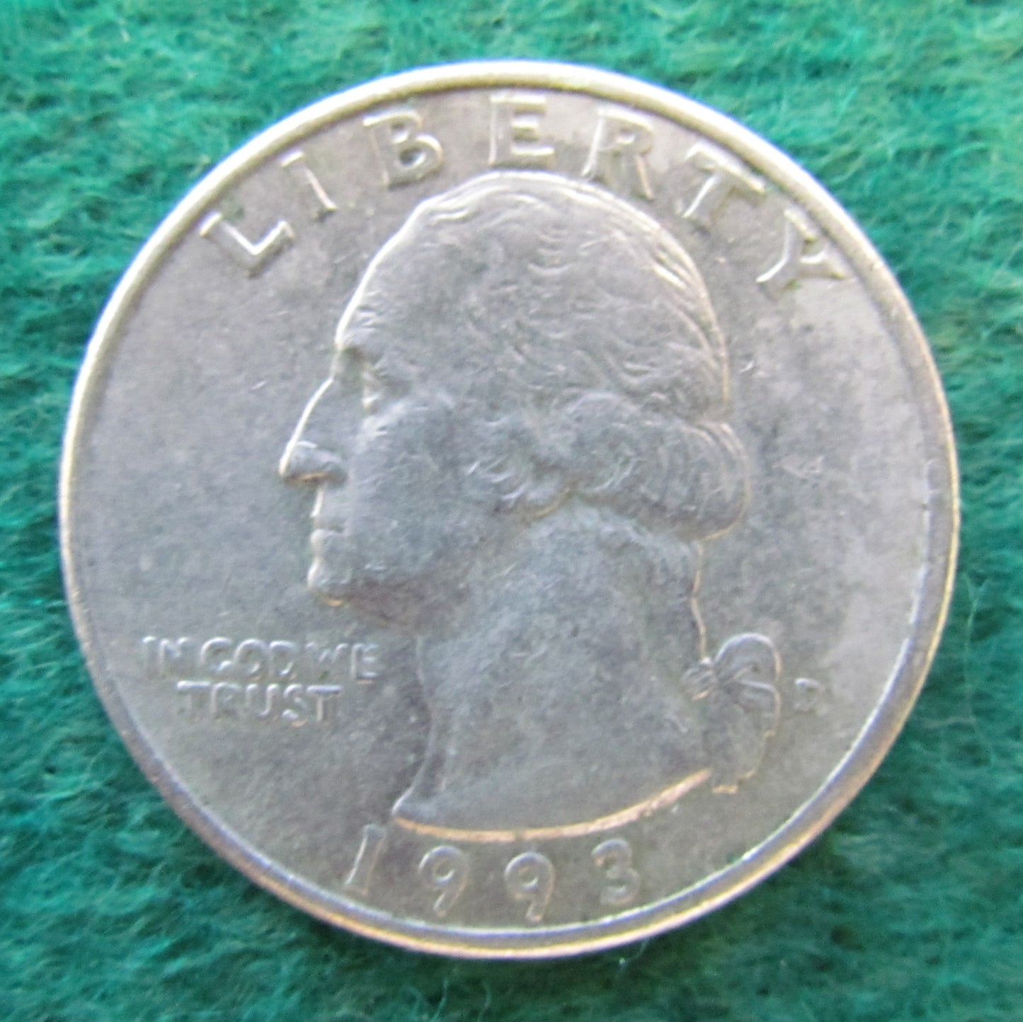 USA American 1993 D Quarter Washington Coin - Circulated