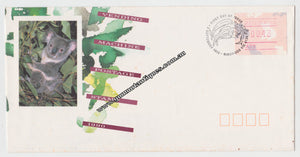 Australian First Day Cover Vending Machine Postage Stamp 1990 43c Postmarked 3 September 1990