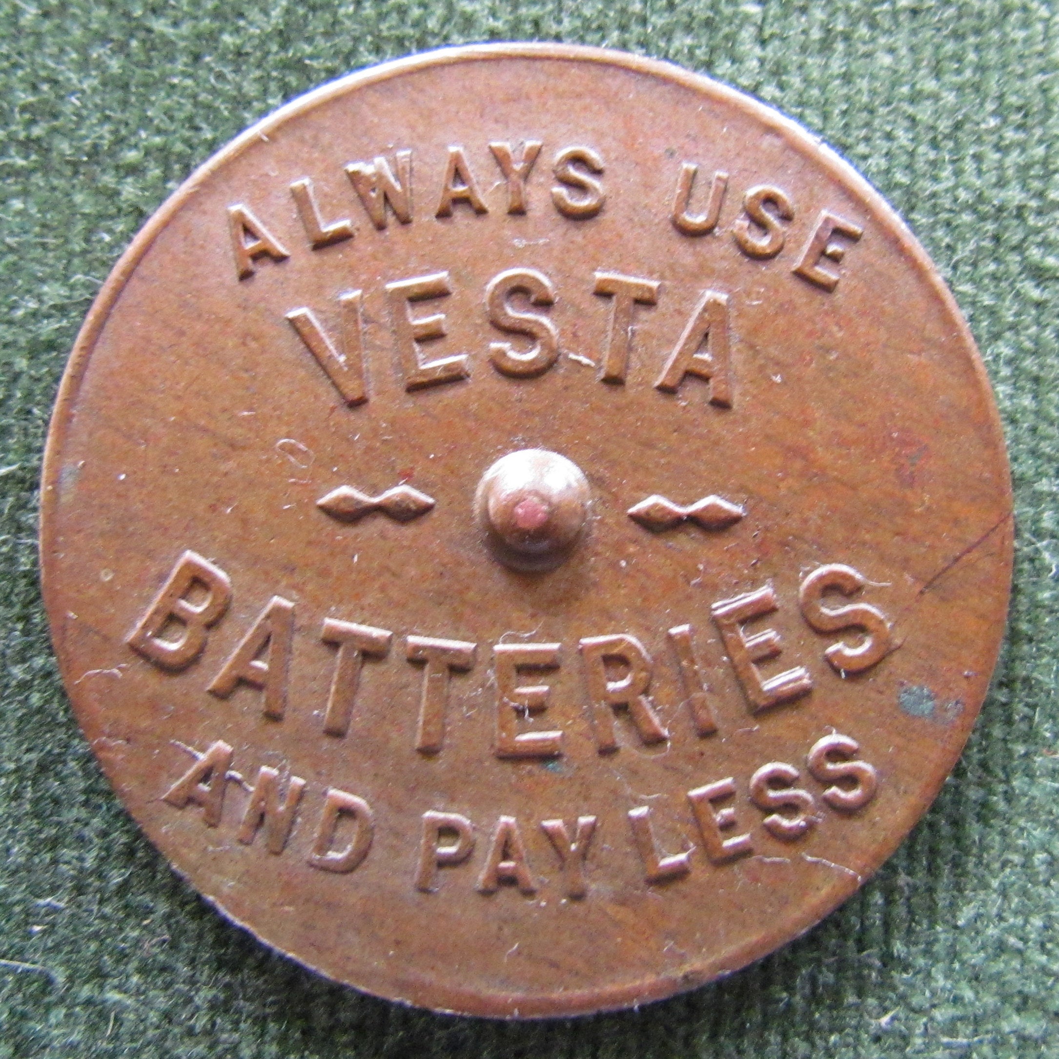Vesta Batteries You Pay Spinner Token – Gumnut Antiques