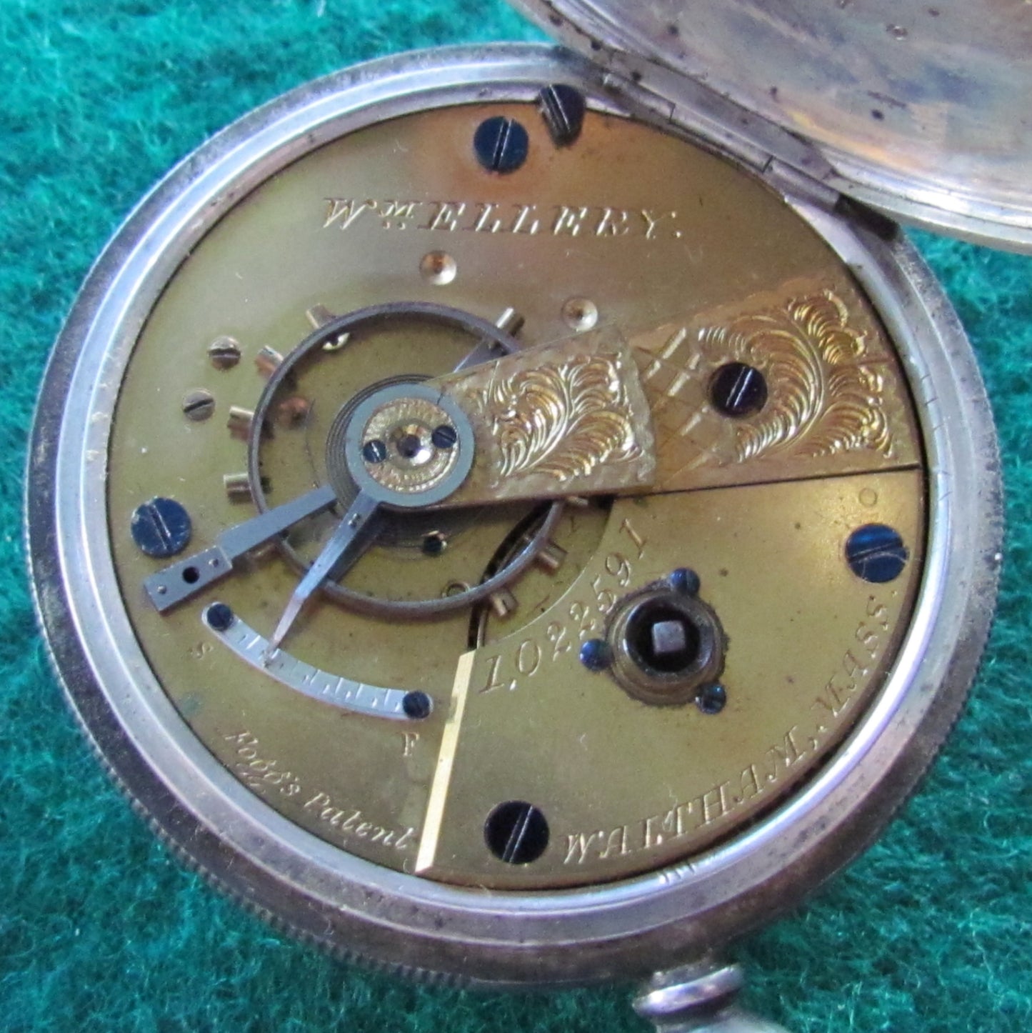 Waltham Open Faceced Pocket Watch By William Ellery 1877