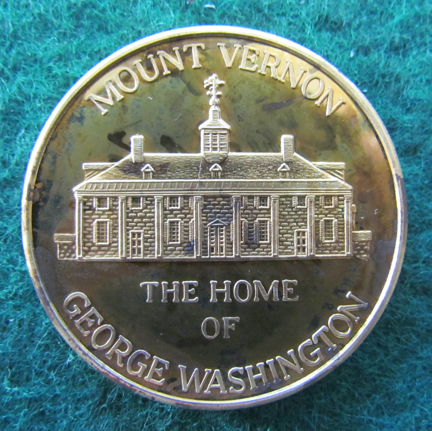 George Washington Commemorative Bronze Medallion Coin Mount Vernon The Home Of George Washington