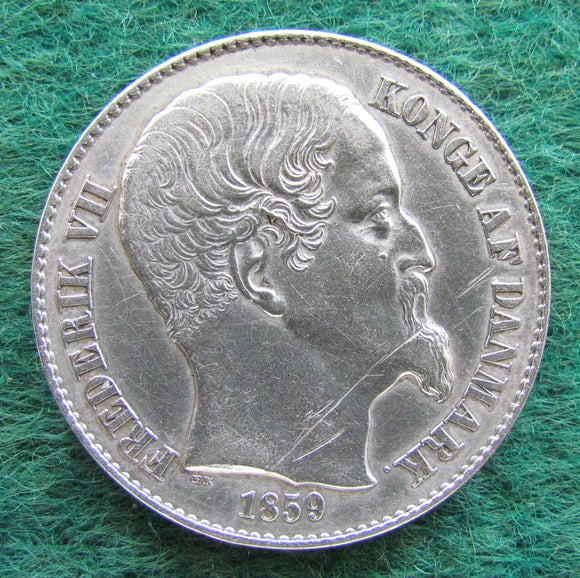 Danish West Indies 1859 20 Cents King Frederik VII Coin