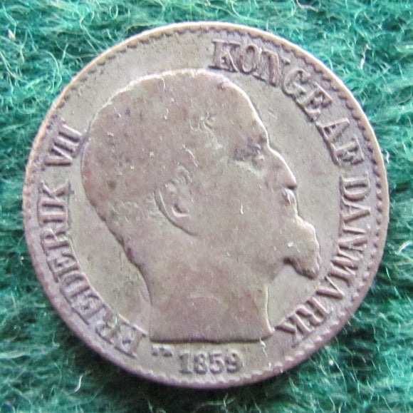 Danish West Indies 1859 5 Cents King Frederik VII Coin