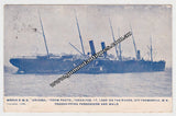 Postcard Wreck R.M.S. " Orizaba " On The Rocks OFF Fremantle Transhipping Passangers and Mails Postmarked 1905