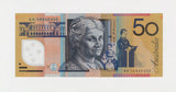 Australian 2010 50 Dollar Stevens Henry Polymer Banknote s/n AA 10843322 - Circulated