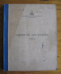 Carpentry and Joinery Stage II Department of Technical education New South Wales book