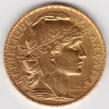 French 1901 20 Franc Gold Coin - Handled