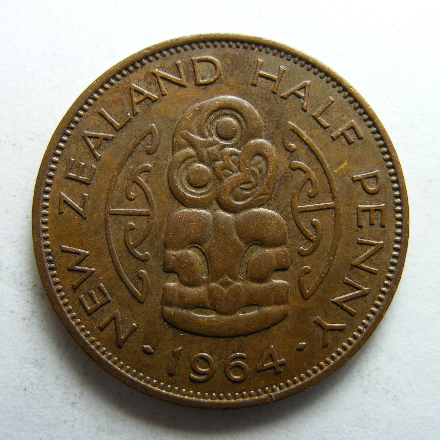 New Zealand 1964 Half Penny Queen Elizabeth II Coin