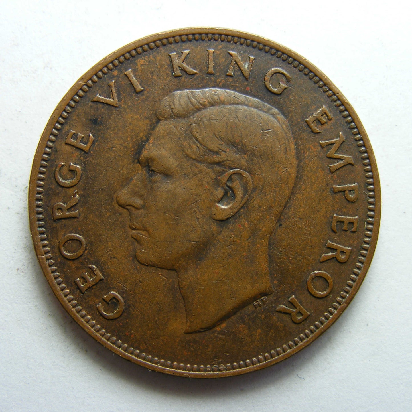 New Zealand 1941 Penny King George VI Coin