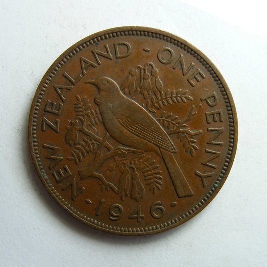 New Zealand 1946 Penny King George VI Coin