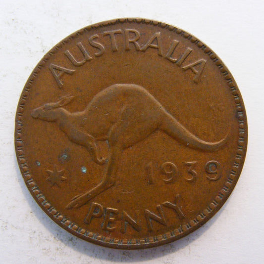 Australian 1939 Penny King George VI Coin
