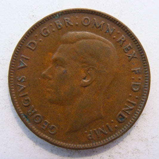 Australian 1939 Penny King George VI Coin