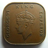 Malaya 1939 One Cent King George VI Coin