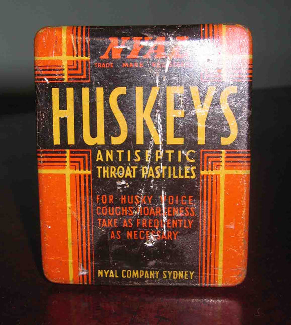 Huskeys Antiseptic Throat Pastiles Tin