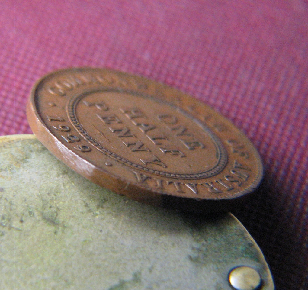 Australian 1929 1/2d Half Penny King George V Coin