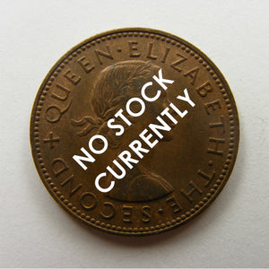 New Zealand 1960 Half Penny Queen Elizabeth II Coin
