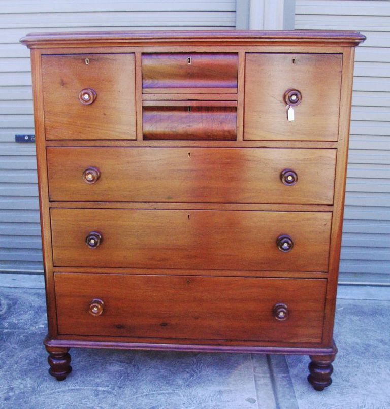 Australian Cedar labelled 7 drawer chest of drawers from the cedar rich Hunter Valley New South Wales
