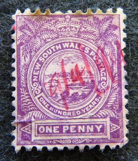 New South Wales 1888 Lilac 1d 1 one penny View of Sydney stamp reference SG45 image