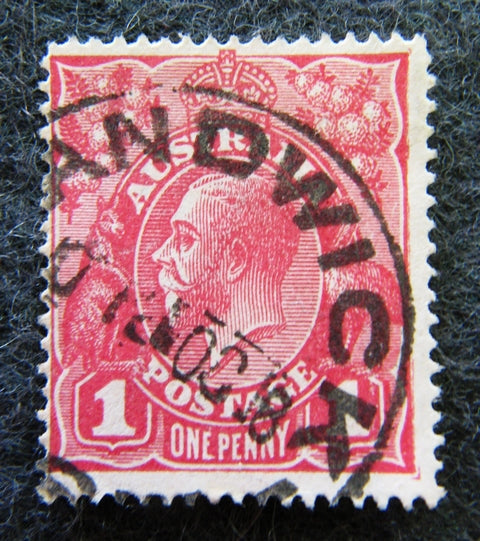 Australian stamp Australian 1913 - 36 Red 1d 1 one penny King George V KGV stamp Definitive Issue R23