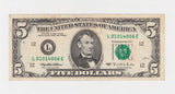 USA 5 Five Dollar Banknote Series 1995 Small Face Lincoln