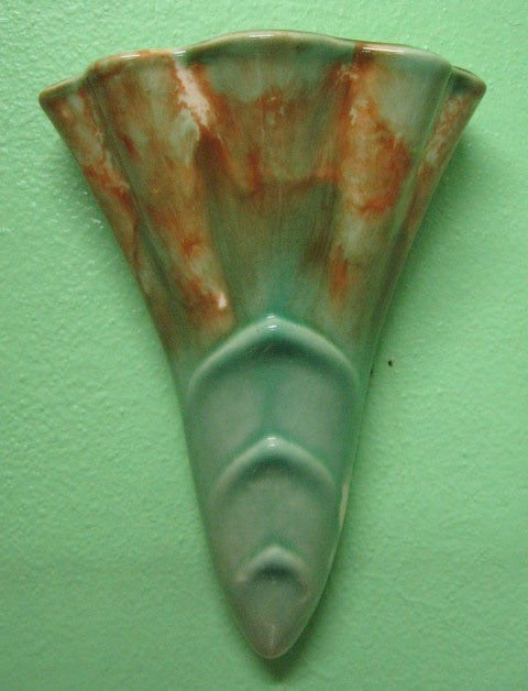 Diana Australian pottery cone shaped wall pocket / wall vase