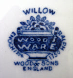 Wood & Sons Woods Ware Willow pattern dinner & breakfast plates c1917+ total of 17 pieces